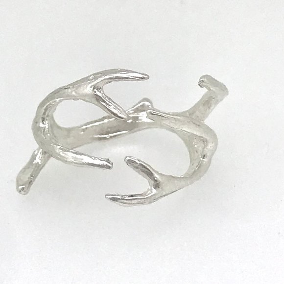 NWT 925 sterling silver antler ring handmade by me - Picture 4 of 9